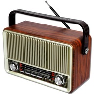 RETRO PRENOSNÉ RÁDIO BLUETOOTH FM SD AK BATÉRIA