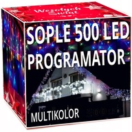 SOPLE 500 LED PROGRAMÁTOR vonkajší VIANOČNÝ STROMČEK GARLANDA Osvetlenie vianočného stromčeka