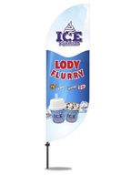 Stožiar reklamnej vlajky 290cm sypaná zmrzlina KIT KAT LION