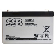 BATÉRIA SSB SB 12-6 6V 12AH SB12-6 AGM