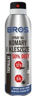 Bros Tropický sprej na komáre a kliešte 180 ml