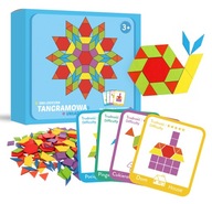 MONTESSORI PUZZLE HRA DREVENÉ PUZZLE BLOCKS - TANGRAM