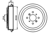 BOSCH 0 986 477 141 Brzdový bubon