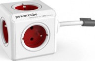 PowerCube Extended 5 zásuviek 1,5m červená