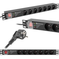 RACK PDU POWER STRIP 19'' 1U 16A 7x230V 2M