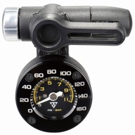 Analógový tlakomer Topeak Shuttle Gauge G2 zobrazuje až 160 psi