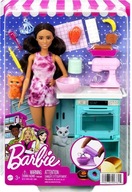 BÁBIKA BARBIE COOK S MAČIČKOU A VYBAVENÍM KUCHYNE HCD44