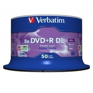 Verbatim DVD+R DL, Double Layer Matt Silver, 43758