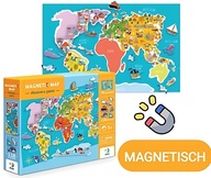 Magnetická vzdelávacia stolová hra Dodo Mapa sveta 145 prvkov