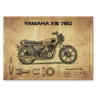 Yamaha XS 750 darček L kovový plagát