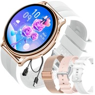 SMARTWATCH DÁMSKE HODINKY POĽSKÉ MENU VYVOLÁVANIE FUNKCIE CHYTRÉ HODINKY PULZ