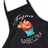 Kuchynská zástera Black Cool Cupcake Pattern 01