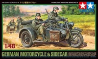 1/48 Model Tamiya nemecký motocykel a sajdkár 32578