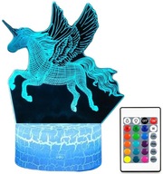 3D LED USB LAMPA PEGASUS JEDNOROŽEC HORSE PONY UNICOR