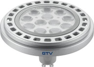 LED svetelný zdroj ES111, 12W, GU10, 950 lm, 45°, 3000K, šedá, GTV