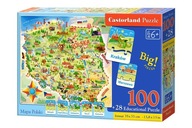 PUZZLE 100+28 MAPA POĽSKA KAČOR