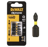 Nárazové bity DeWalt PH1 25mm TORSION 5ks DT7993T