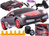 Drift Car, Auto RC Drift 1:24 2,4 GHz 4WD ČERVENÁ-ČIERNA FERRARI