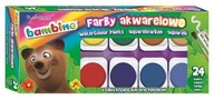 BAMBINO akvarelové farby 24 farieb Large Tablet