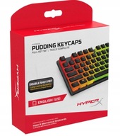 HyperX Pudding Keycaps Black náhradné kľúčenky US black