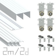 Sada kovania na posuvné dvere TRIEDA BIELA ​​2m / 2d