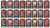 RAFI Mix mokré krmivo pre psov 8 príchutí 24x 400g