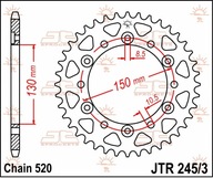 JT ZADNÉ OZNAČENIE 4309 43 HONDA XL600/XL500/NX650/XR600/FX650 (430943JT)* (£