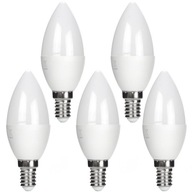 5x VÝKONNÁ JASNÁ LED ŽIAROVKA E14 3W 240lm 4500K NEUTRÁLNA BIELA ​​FARBA