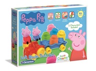 Mäkké lepivé bloky Peppa Pig Train 14 prvkov