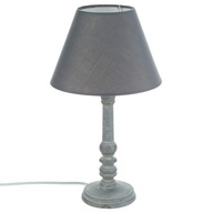 Šedá drevená stolná lampa, 36 cm