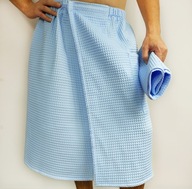 Súprava Kilt + uterák do sauny Waffle Blue L