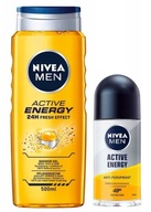 NIVEA Men set Active Energy sprchový gél 500ml + antiperspirant 50ml