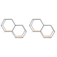 Nástenná polica Čierna Hexagon Drevená Rovná 2 KS