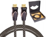 HDMI KÁBEL FULL HD PREMIUM BRAID KÁBEL 19PIN 28AWG MEDENÝ 1,8m