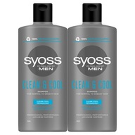 Šampón Syoss MEN Clean&Cool 2 x 440