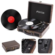 FENTON USB AUX OTOČNÝ PREHRÁVAČ V Púzdre, HNEDÁ + VINYL