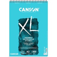 Canson XL akvarelová podložka na špirálu A3 300g 30a