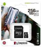 Micro SDXC karta Kingston 256 GB CLASS10 A1 U3 100M