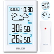 BEZDRÔTOVÁ METEOSTANICA PREDPOVEĎ POČASIA TEPLOMER HODINY LCD KALENDÁR