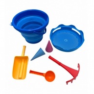 SADA HRAČIEK SANDBOX 7 KS. BLUE COMPACTOYS BUCKET SITER