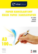 Kancelársky papier, A3, linajkový, 100 listov.