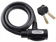 Zámok GERDA FLEX 1200/12V káblový kľúč čierny