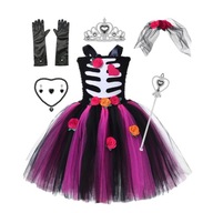 COCO SKELETOR TUTU HALLOWEEN OUTFIT KORUNA SET 122/134 CM