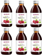 BIO Juice Malina 100% BIO sada (6 x 250 ml) 1,5 l