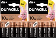 Duracell alkalické batérie AA paličky 6 ks x2