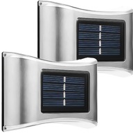 2x SOLAR NÁSTENNÁ LAMPA VONKAJŠIA SOLARNÁ LAMPA NAHORU NADOL CELOROČNÝ SNÍMAČ