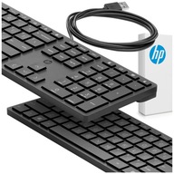 HP PRO!| Tichá kancelárska USB klávesnica | BLACK SLIM