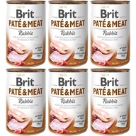 Krmivo BRIT PATÉ & MEAT s králikom 6x400g