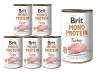 BRIT Mono Protein Turkey vlhké krmivo pre psov Morka 6x400g HYPOALERGÉNNE