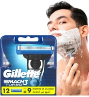 Náhradné vložky čepele Gillette Mach3 Turbo (12 ks)